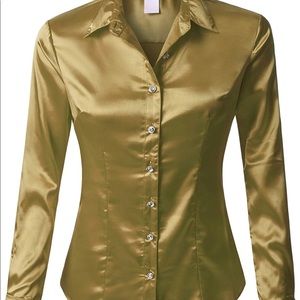 Ruby satin silk shirt